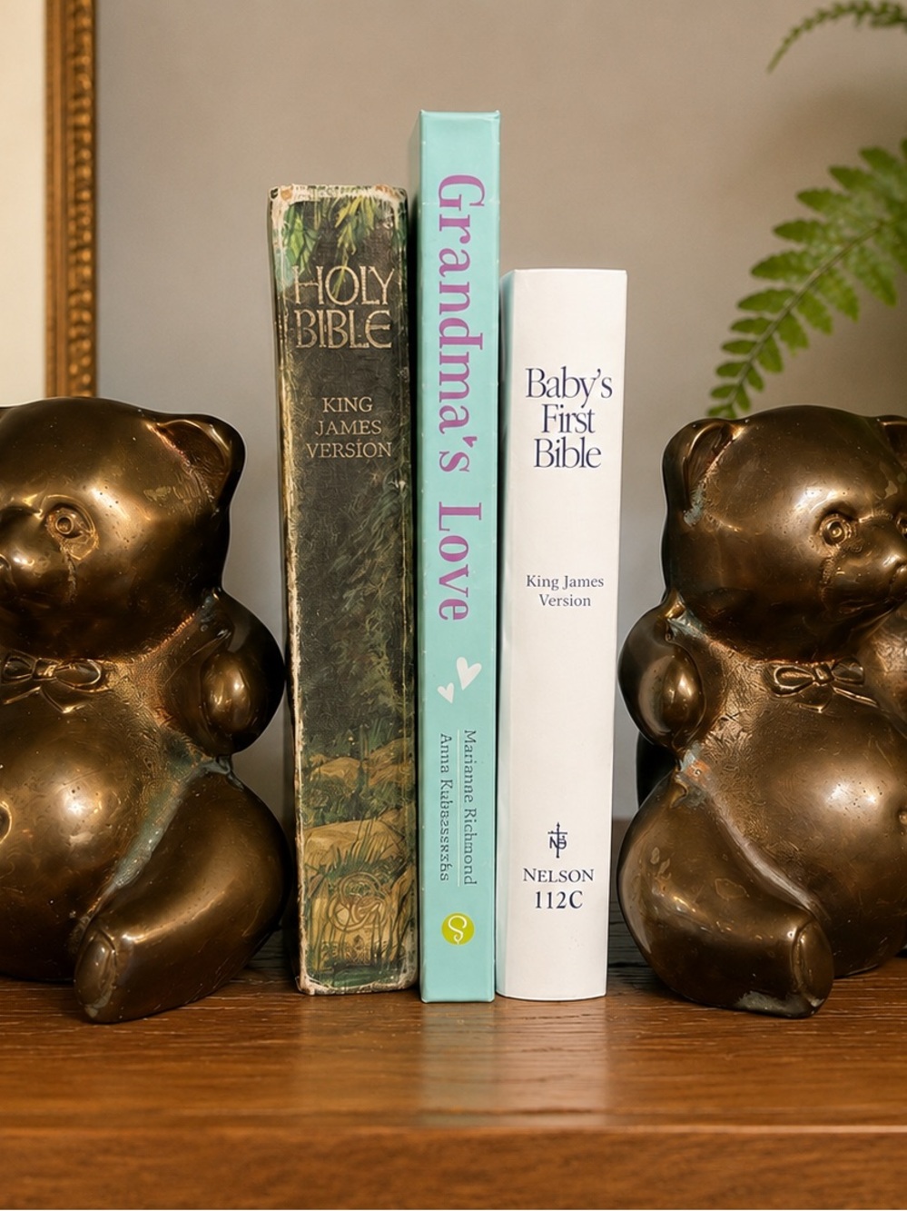 Vintage Brass Bear Bookends